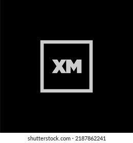 XM initial monogram logo with creative square style design