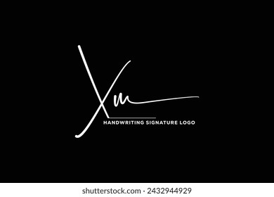 XM initials Handwriting signature logo. XM Hand drawn Calligraphy lettering Vector. XM letter real estate, beauty, photography letter logo design.