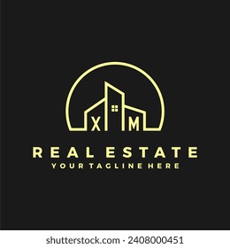 XM initials homes modern building company logo vector.eps