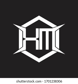 Monograma XM con modelo hexagonal y de cuatro ejes