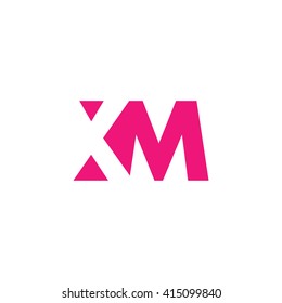 XM Logo. Vector Graphic Branding Letter Element. White Background