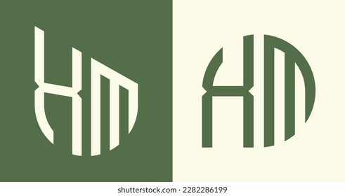 XM modern initial letter logo design vector bundle. It will be suitable for which company or brand name start those initial.