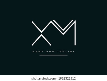 XM or MX Abstract initial monogram letter alphabet logo