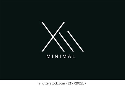 XM oder MX Abstraktes Logo für Anfangsbuchstaben