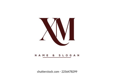 XM,  MX  Abstract  Letters  Logo  Monogram