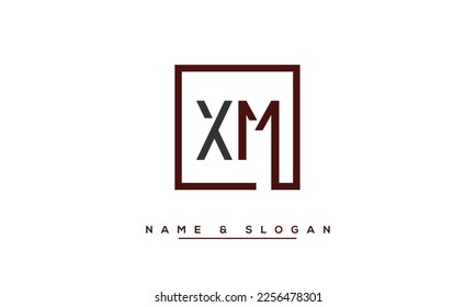 XM,  MX  Abstract  Letters  Logo  Monogram
