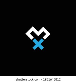 XM or MX abstract outstanding professional business awesome artistic branding company different colors illustration logo