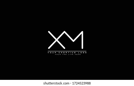 XM MX abstract vector logo monogram template