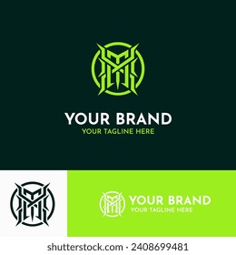 Iniciales de letras XM o MX, Monograma minimalista moderno, diseño de logotipos de promoción de marca profesional