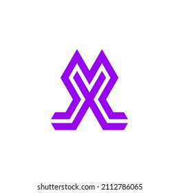 XM MX logo. the letter X and M perfectly combined into a new, modern and original Logo