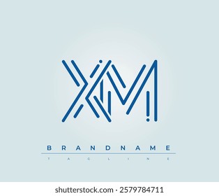 XM Technology Letter Logo Template. This tech letter logo is a graphic mark that uses letters to represent a technology company.