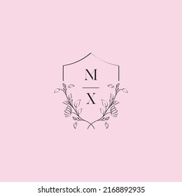XM wedding logo letters in high quality professional design that will print well across any print media
