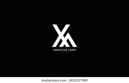XM XA Abstract initial monogram letter alphabet logo design