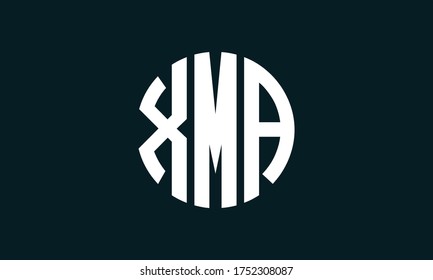 Plantilla de logotipo de marca vectorial de la letra monográfica XMA Emblem Resumen