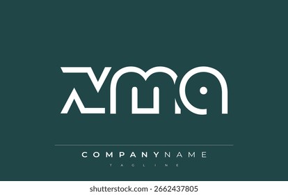 XMA Minimalistic Logo Design Featuring Geometric Shapes and Simple Typography. Abstract letter logo design