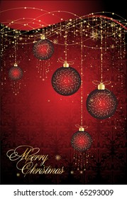 Xmas abstract illustration  with  balls