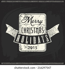 xmas aged chalk text logotype on a chalkboard joyful classical vacation star frost background scene new celebrating christmas celebration smiling classic letterhead award invitation invite reception o