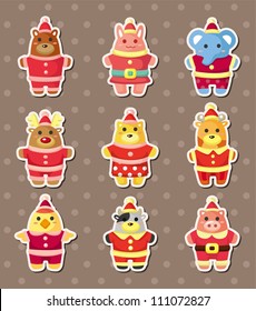 xmas animal stickers