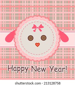 Xmas applique with sheep