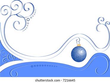 Xmas background. Vector, editable illustration. Layered for easier editing.