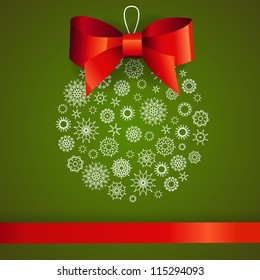 Xmas ball with snowflake pattern