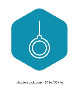 Xmas ball tree toy icon. Outline xmas ball tree toy vector icon for web design isolated on black background
