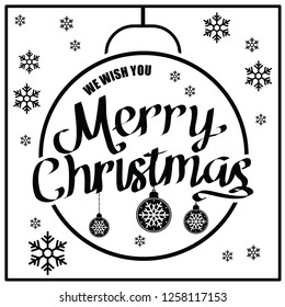 xmas ball with vector letter