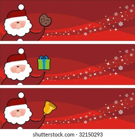 xmas banner with santas