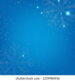 Pancarta De Navidad Con Copo De Nieve Con Malla De Gradiente, Ilustración Vectorial