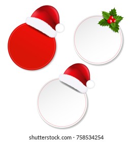 Xmas Banners Set With Gradient Mesh, Vector Illustration