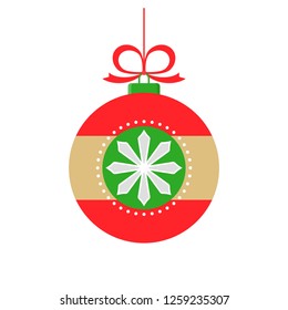 xmas bauble flat design isolated on background