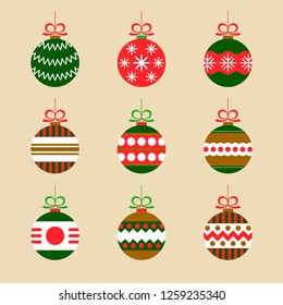 xmas bauble flat design isolated on background