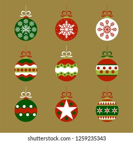 xmas bauble flat design isolated on background
