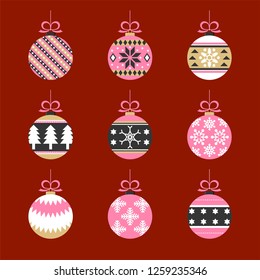 xmas bauble flat design isolated on background