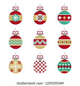 xmas bauble flat design isolated on background