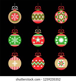 xmas bauble flat design isolated on background