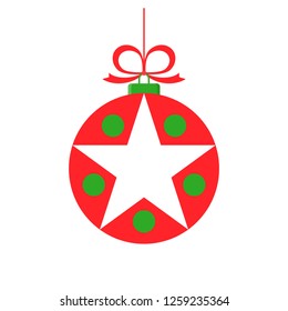 xmas bauble flat design isolated on background