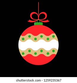 xmas bauble flat design isolated on background