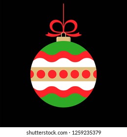xmas bauble flat design isolated on background