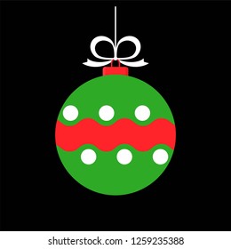 xmas bauble flat design isolated on background