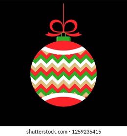 xmas bauble flat design isolated on background