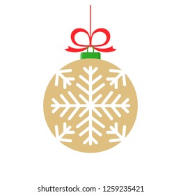 xmas bauble flat design isolated on background