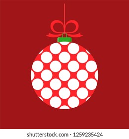 xmas bauble flat design isolated on background
