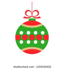 xmas bauble flat design isolated on background