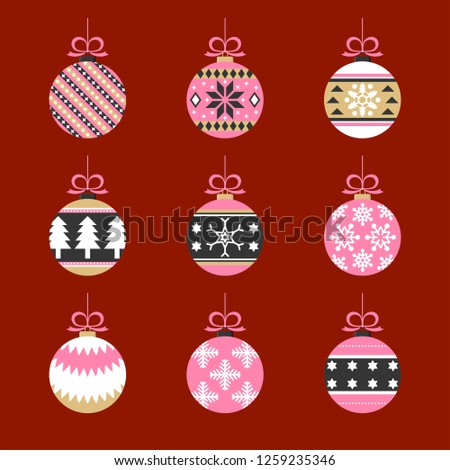 xmas bauble flat design isolated on background