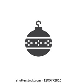 xmas bauble vector icon. filled flat sign for mobile concept and web design. Christmas ball simple solid icon. Symbol, logo illustration. Pixel perfect vector graphics