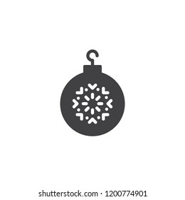 Xmas bauble vector icon. filled flat sign for mobile concept and web design. Christmas ball simple solid icon. Symbol, logo illustration. Pixel perfect vector graphics