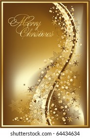 xmas  beautiful  gold illustration