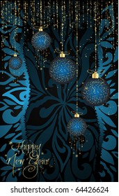 xmas blue illustration