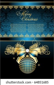Xmas blue vector illustration